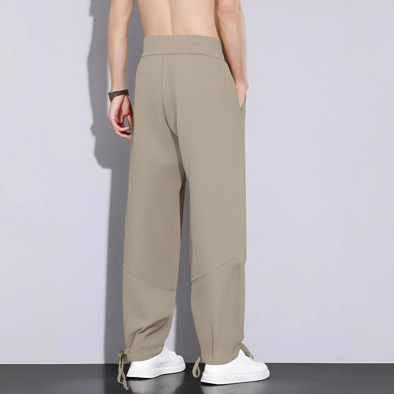 Jogger Pants for Men Sweatpants Casual Jogging Running Tapered Trousers Male Elastic Waist Track Pants Cinch Bottoms
