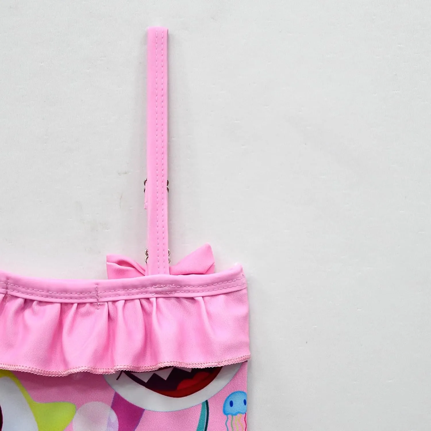 Kids Girls Swimwear,1/2 Piece Swimwear Set 2-9Years Off Shoulder Bikini Set 3D Printing Cute Sharks Bathing Suits for Girls