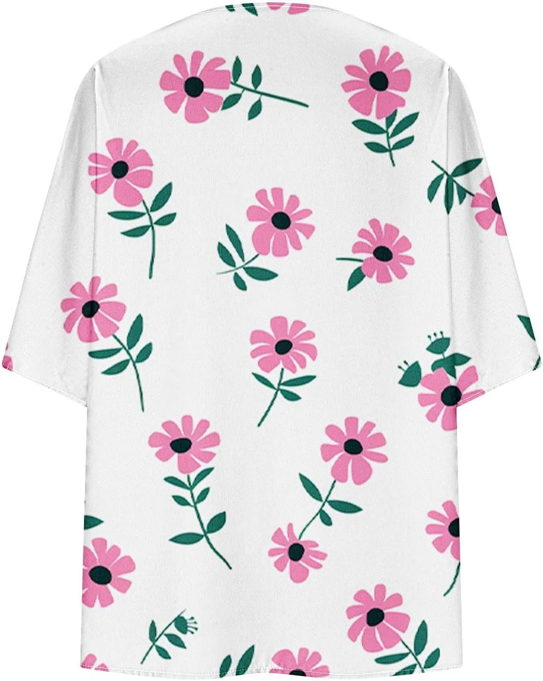 Kimonos for Women Dressy Casual Cardigans Chiffon Lightweight Cute Boho Floral Print Kimonos Beach Cover Ups Tops