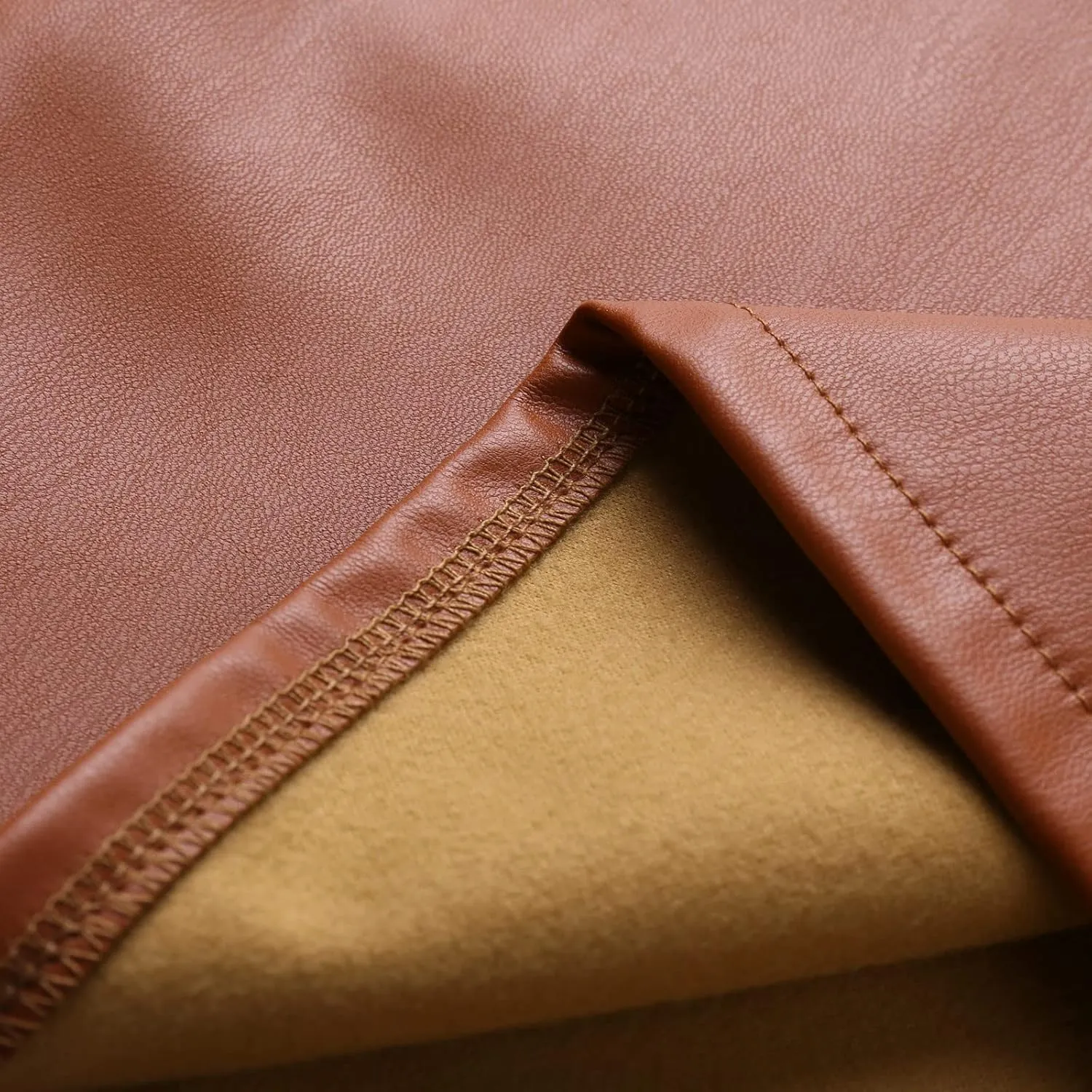 Leather Skirts for Women Trendy Fashion High Elastic Waist PU A-Line Workout Business Long Skirts Back Zipper