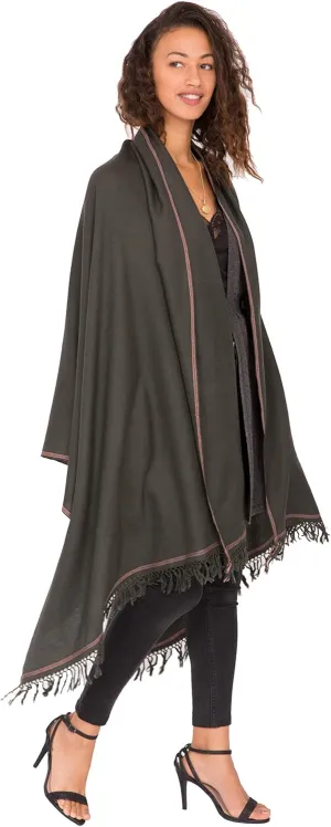 likemary Pashmina Shawls and Wraps for Women - Travel Blanket Scarf - Warm & Large Wool Wrap - Handmade Gift - Khaki Green Scarf