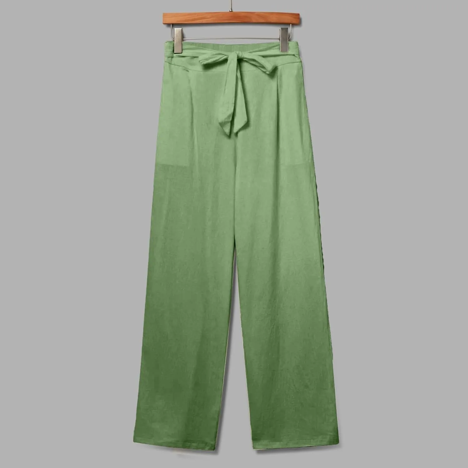 Linen Pants Women Drawstring Plus Size High Waisted Casual Pants Summer Beach Pants Soft Cotton Linen Pants with Pockets
