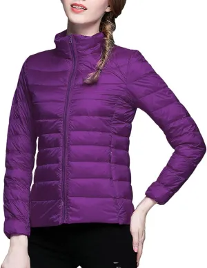 Long Down Coats for Women Stand Collar Skimpy Winter Lightweight Puffer Jackets Bubble Coats Down Jacket Women