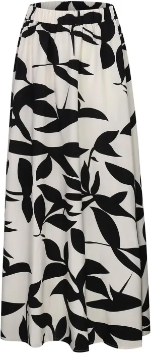 Long Flowy Floral Skirts for Women High Elastic Waist Summer Pleated A Line Maxi Smocked Boho Beach Skirts