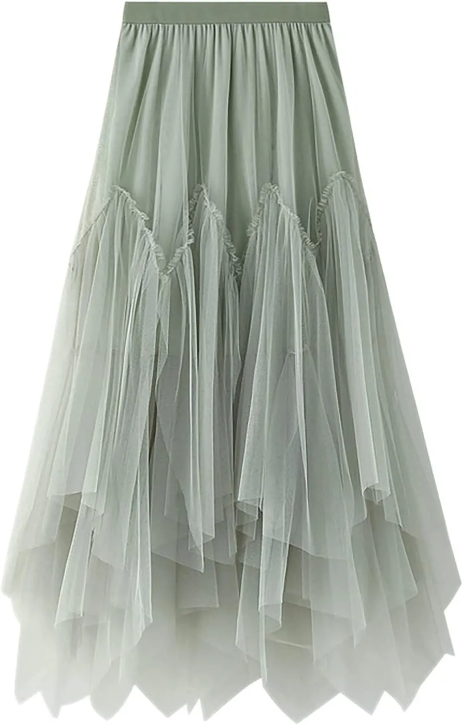 Long Skirts for Women Trendy 2025 Summer Lightweight High Elastic Waist Casual Mesh Sheer A Line Shirts for Vacation