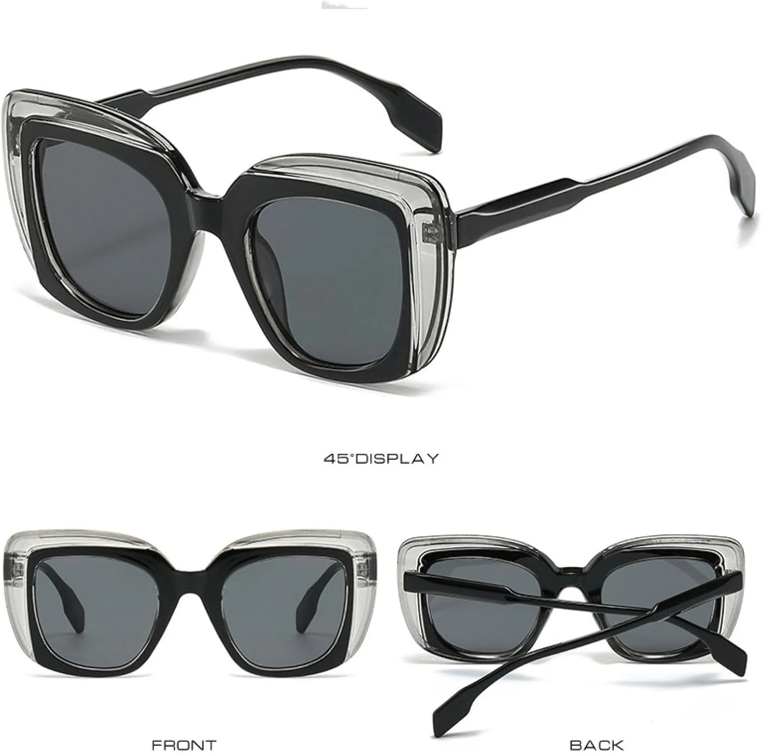 Luxury Fashion Sunglasses Gradient Shades Uv400 Unisex Stylish Sun Glasses for Men and Women
