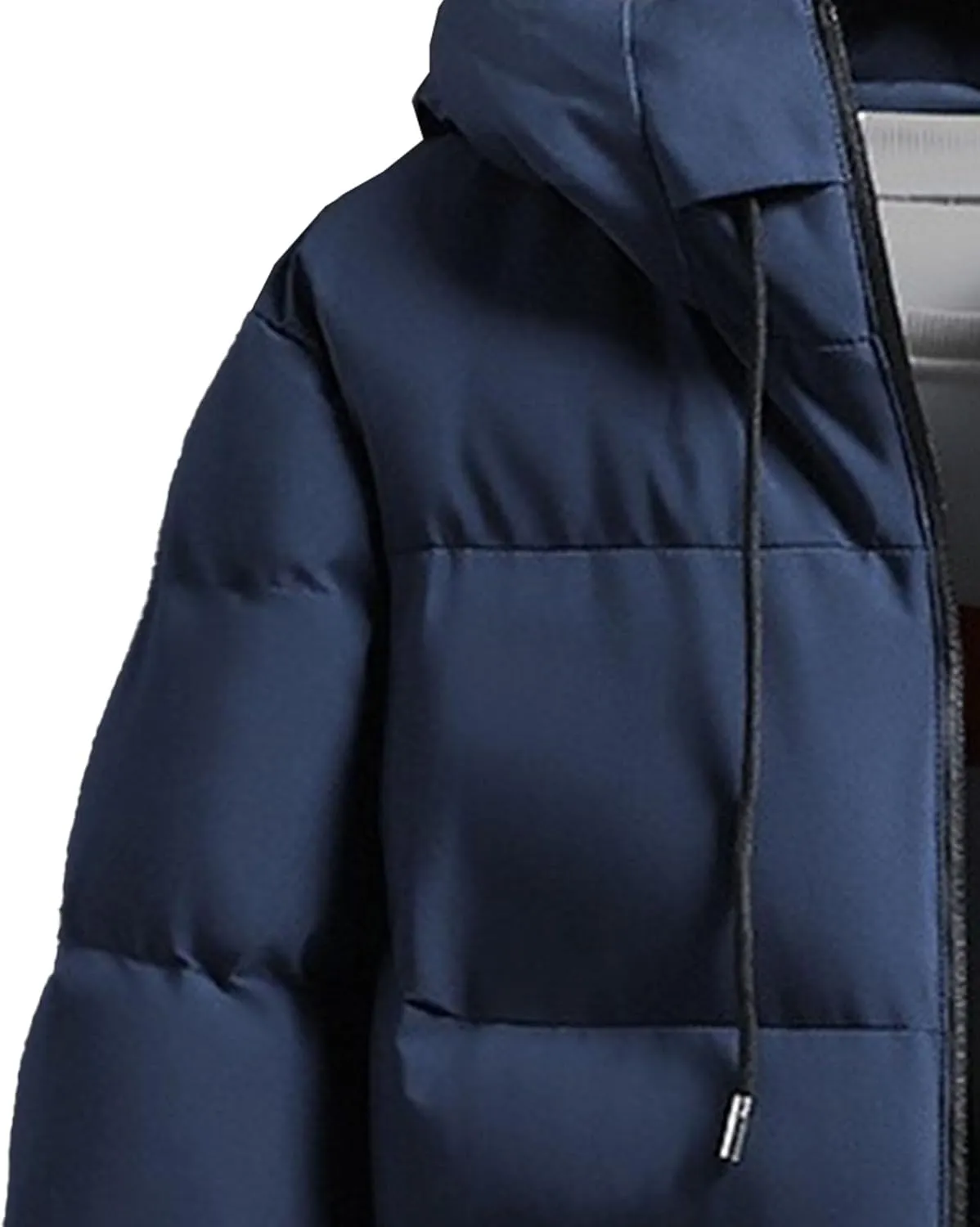 Maiyifu-GJ Men's Puffer Jacket Windproof Warm Hooded Winter Down Coat Lightweight Thicken Quilted Padded Coats Outerwear