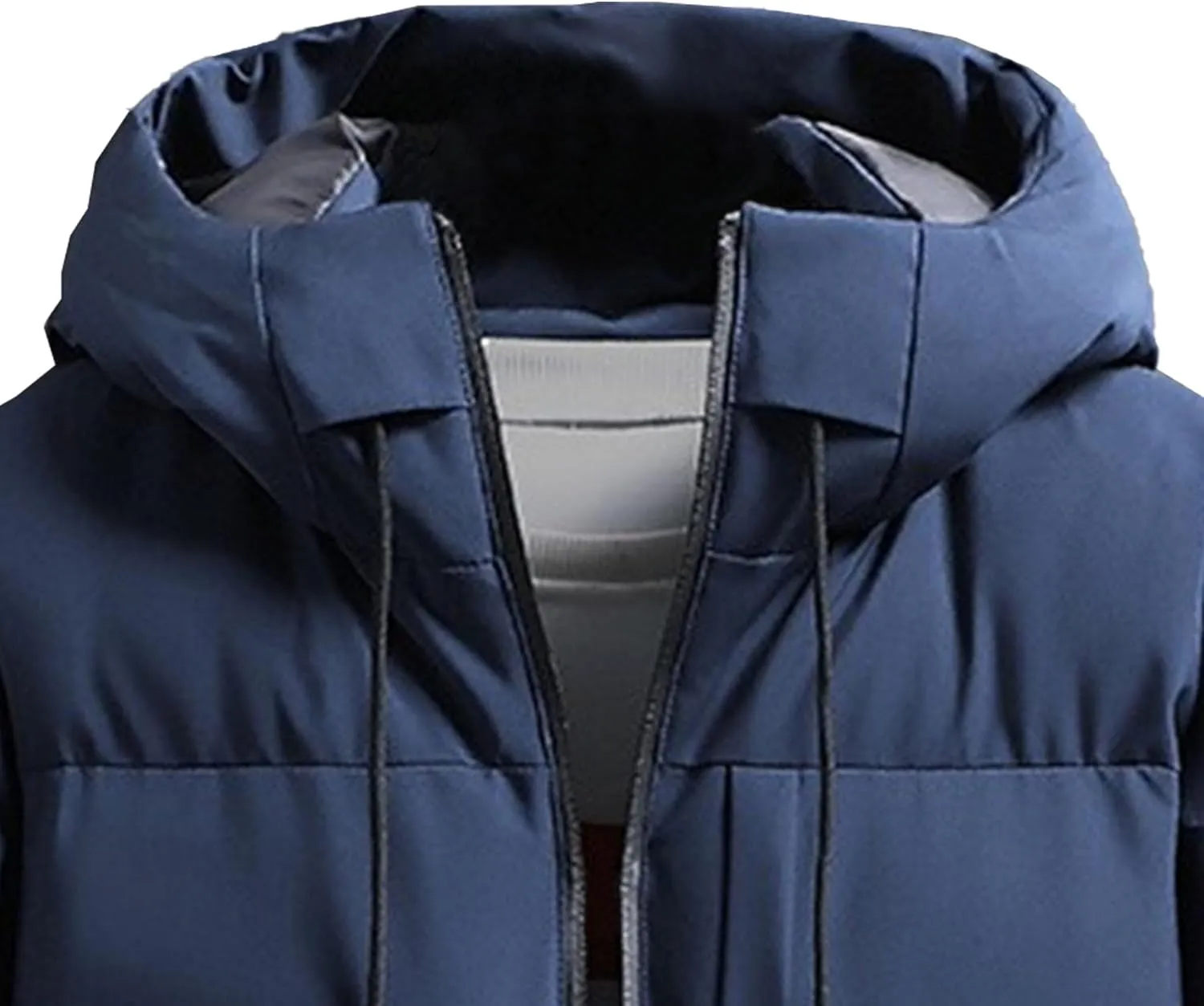 Maiyifu-GJ Men's Puffer Jacket Windproof Warm Hooded Winter Down Coat Lightweight Thicken Quilted Padded Coats Outerwear