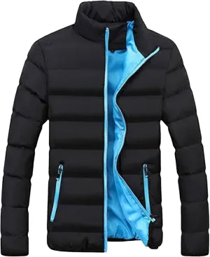 Maiyifu-GJ Men's Quilted Puffer Jacket Winter Warm Lightweight Down Coat Windproof Thicken Padded Coats Outerwear