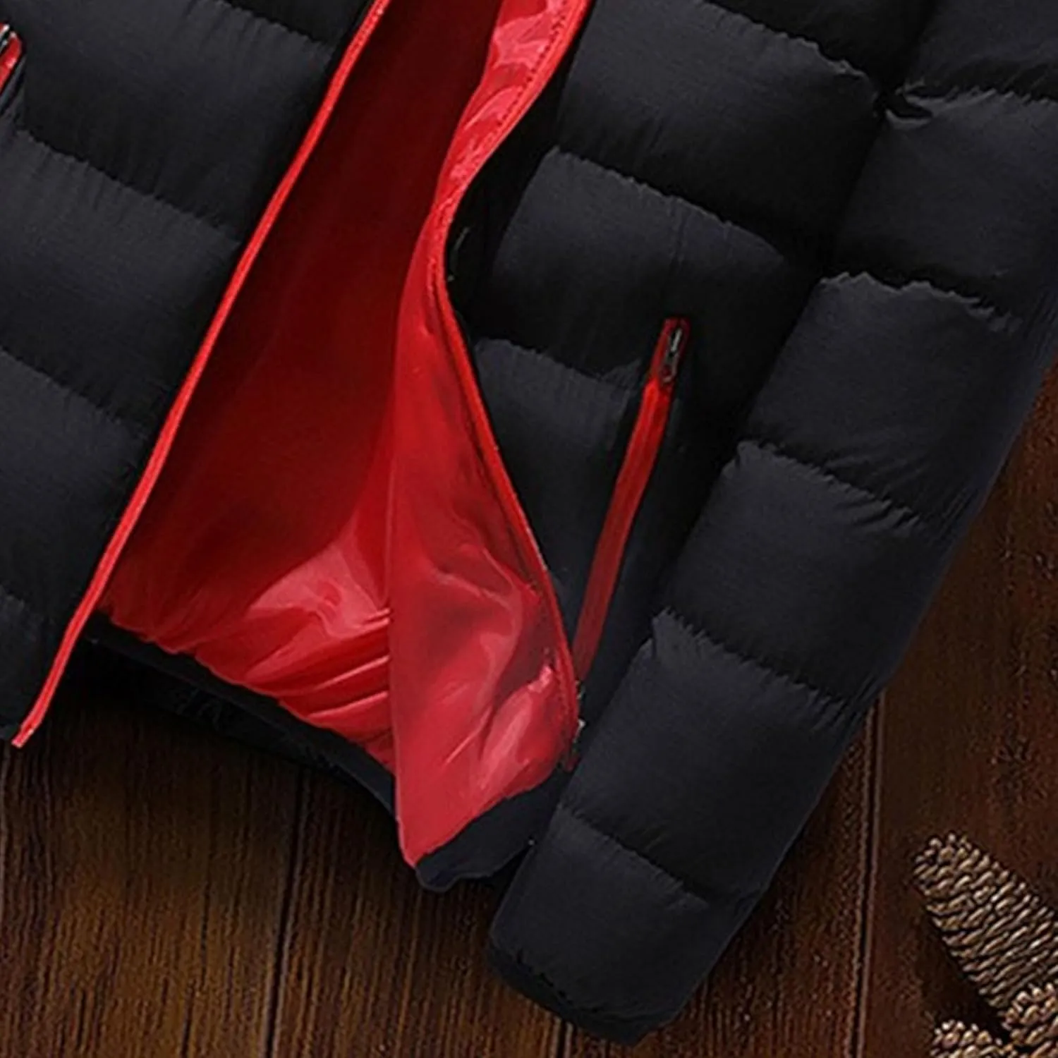 Maiyifu-GJ Men's Quilted Puffer Jacket Winter Warm Lightweight Down Coat Windproof Thicken Padded Coats Outerwear