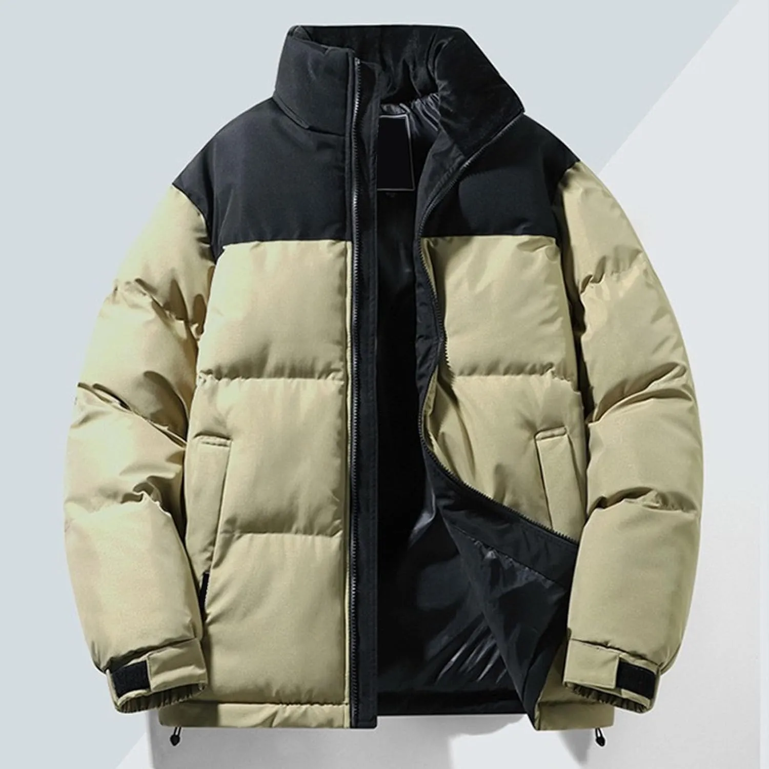 Maiyifu-GJ Men's Winter Puffer Jackets Warm Windproof Down Jacket for Men Thicken Quilted Padded Coat Windbreaker Outerwear