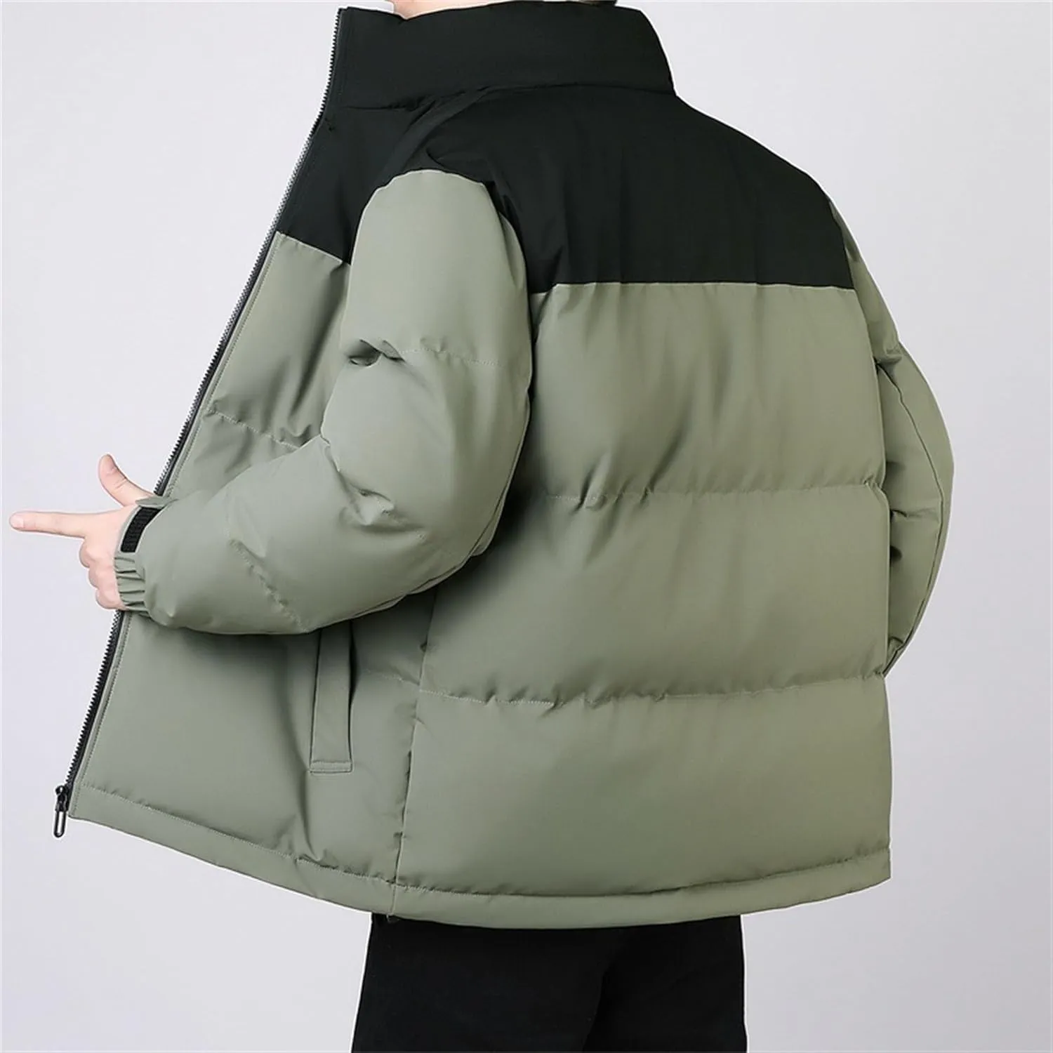 Maiyifu-GJ Men's Winter Puffer Jackets Warm Windproof Down Jacket for Men Thicken Quilted Padded Coat Windbreaker Outerwear