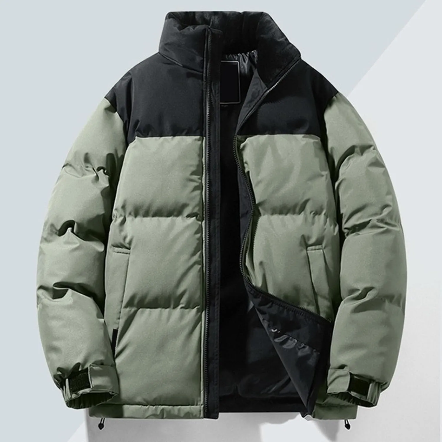 Maiyifu-GJ Men's Winter Puffer Jackets Warm Windproof Down Jacket for Men Thicken Quilted Padded Coat Windbreaker Outerwear