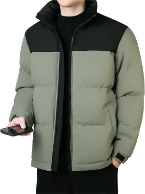Maiyifu-GJ Men's Winter Puffer Jackets Warm Windproof Down Jacket for Men Thicken Quilted Padded Coat Windbreaker Outerwear