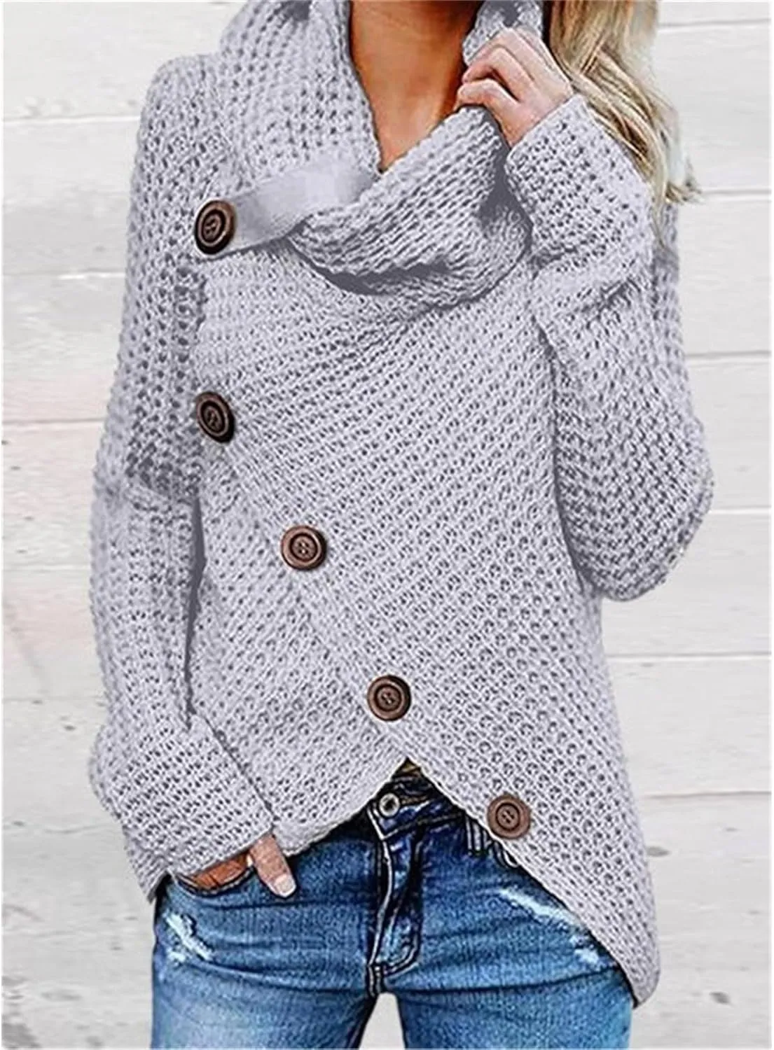 Maiyifu-GJ Womens Fashion Pullover Turtleneck Sweater Fall Long Sleeves Ribbed Sweaters Lightweight Knitted Tunic Tops