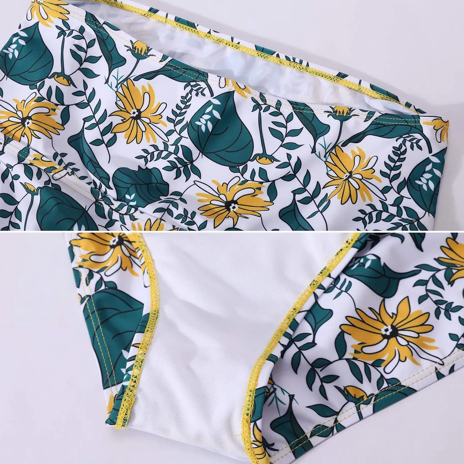 Maternity Swimsuit Two Piece Ruffled Top High Waisted Bottoms Vintage Swimwear Bikini Set Bathing Suits