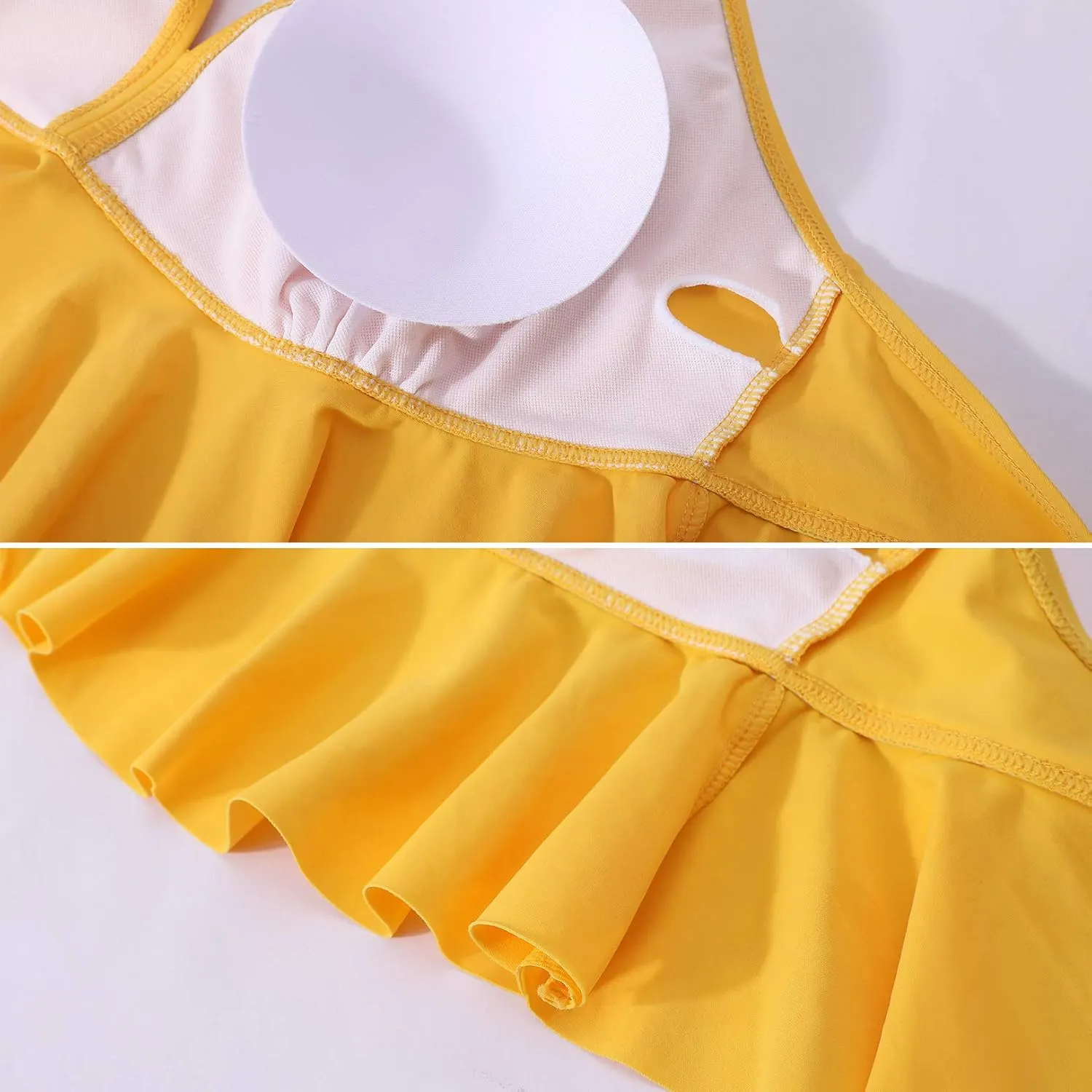 Maternity Swimsuit Two Piece Ruffled Top High Waisted Bottoms Vintage Swimwear Bikini Set Bathing Suits