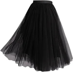 Maxi Skirts for Women Summer Vacation Lightweight Sheer Mesh A-Line Pleated Casual Long Skirts Trendy Streetwear