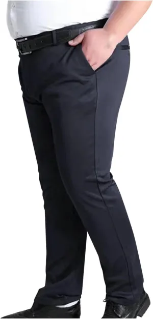 Mens Big and Tall Pants Casual Trousers Stretch Dress Slacks Elastic Waist Office Bottoms