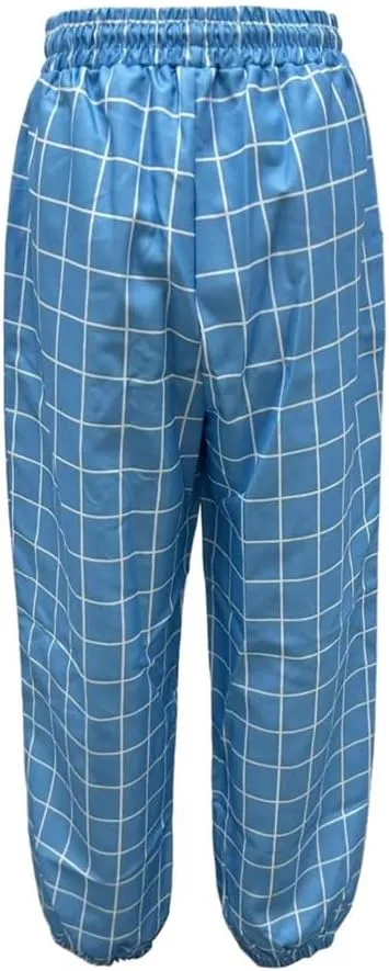 Men's Casual Drawstring Checkered Pants Stretch Slim Fit Skinny Pants Plaid Dress Pants for Men Business Suit Pants