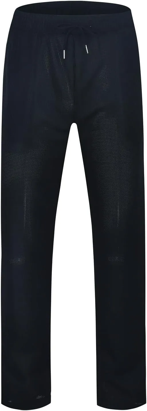 Mens Casual Pants Loose Fit Elastic Drawstring Waist Straight-Leg Summer Yoga Beach Long Pants, Tactical Pants for Men