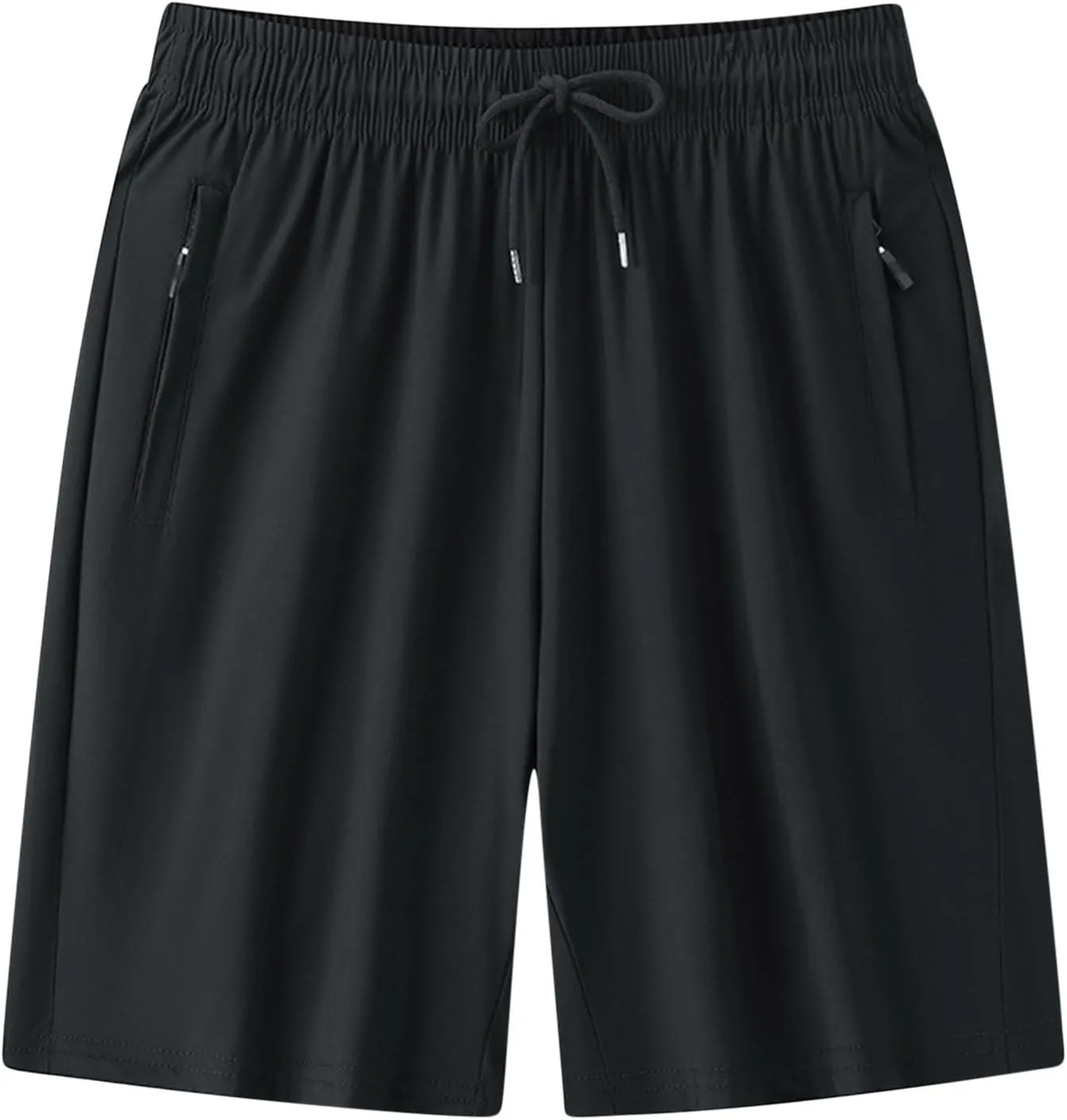 Mens Gym Shorts with Zipper Pockets Quick Dry Running Athletic Workout Gear Big & Tall Active Wear Sports and Outdoors
