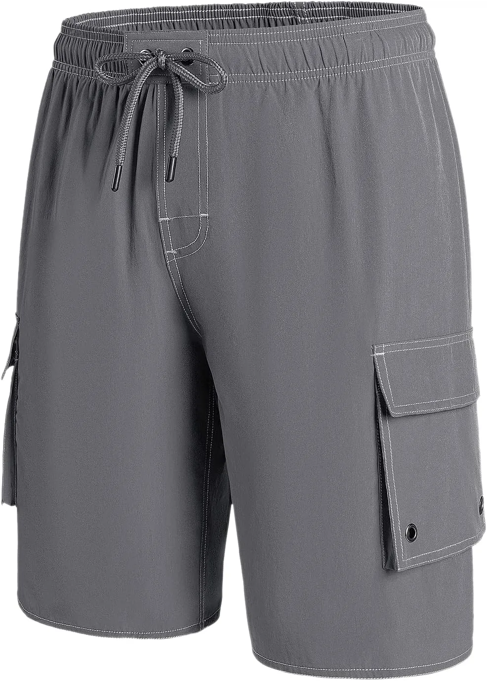 Mens Long Board Shorts Compression Liner 10 Inch Inseam Beachwear