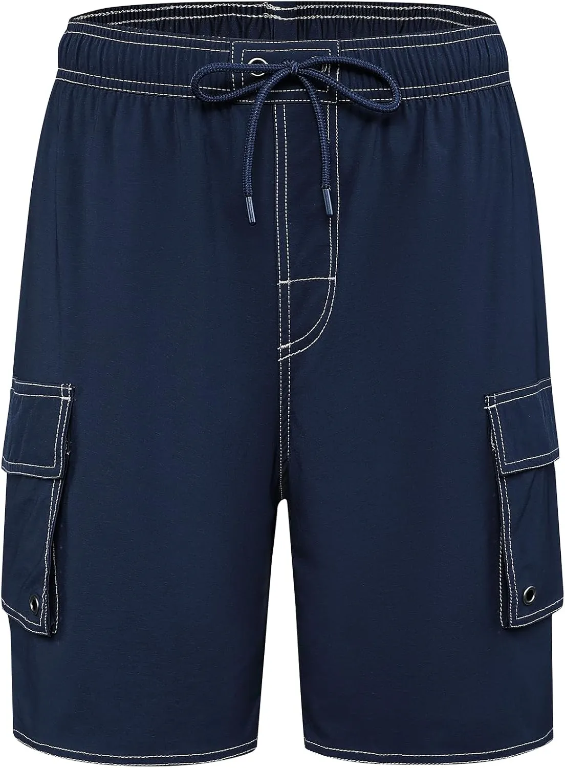 Mens Long Board Shorts Compression Liner 10 Inch Inseam Beachwear