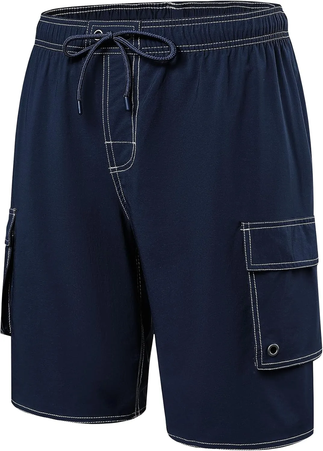 Mens Long Board Shorts Compression Liner 10 Inch Inseam Beachwear