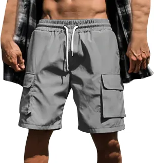 Mens Running Shorts Quick Dry Gym Athletic Workout Shorts Sports Split Bottoms for Men with Pockets