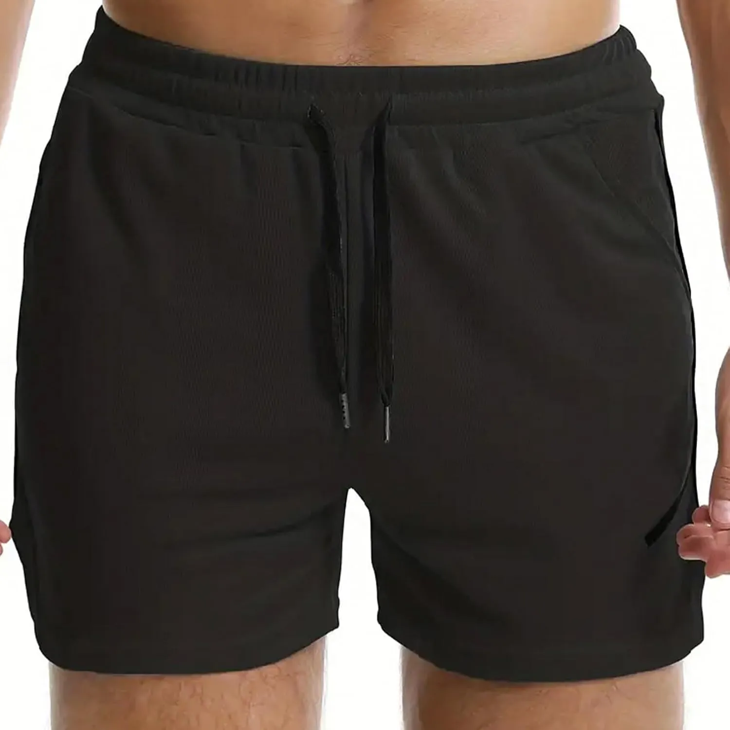 Mens Running Shorts Quick Dry Gym Athletic Workout Shorts Sports Split Bottoms for Men with Pockets