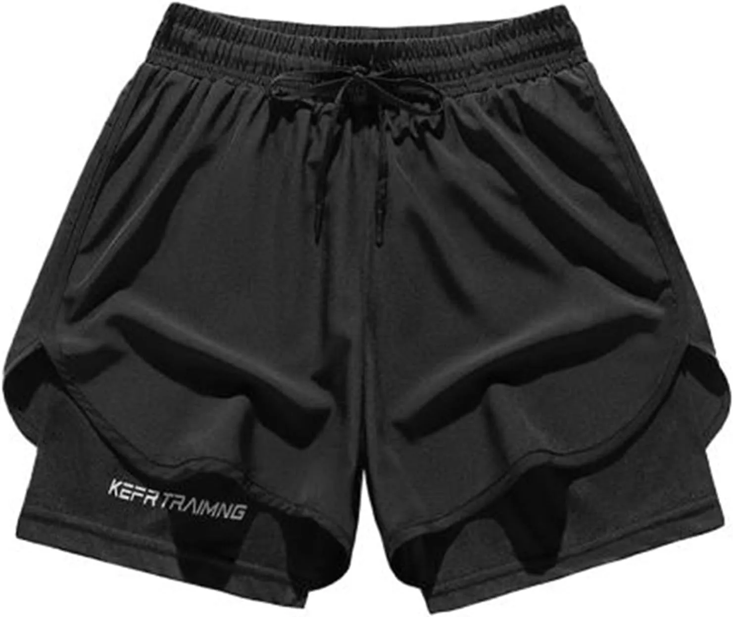 Mens Shorts 3 Inch with Lining Quick Dry Short Pants Colorblock Elastic Waist Sports Wear Mens Active Wear Athletic Gear