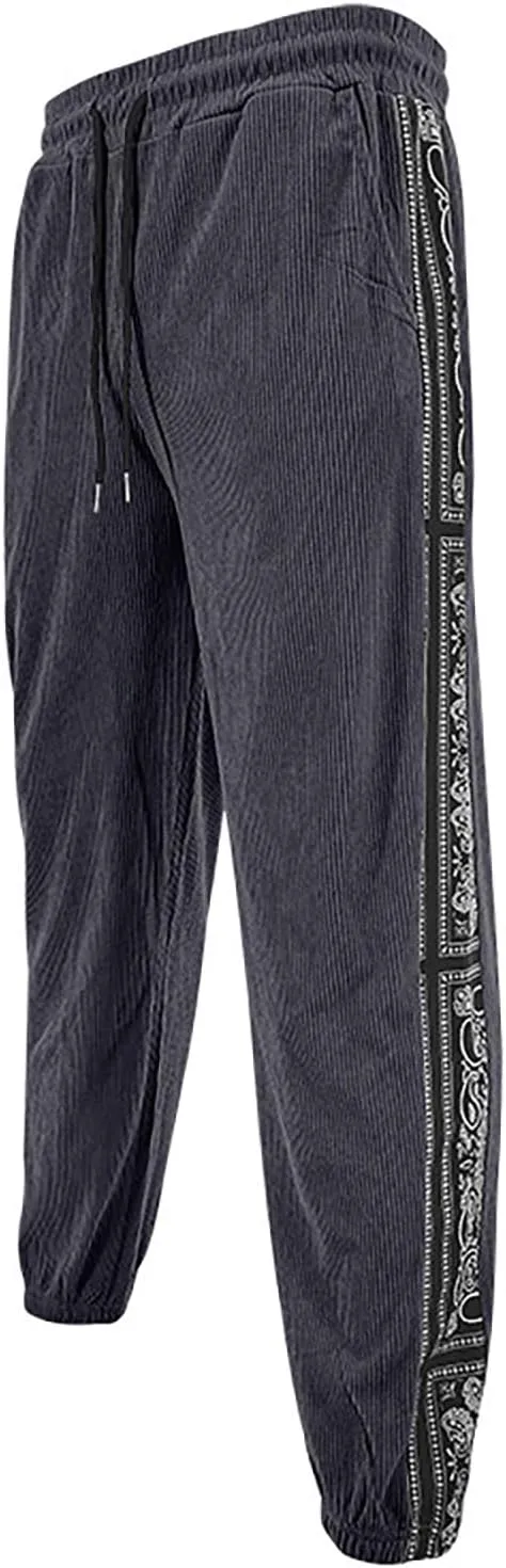 Mens Winter Fleece Sherpa Sweatpants Drawstring Thermal Athletic Pants Fashion Casual Trousers with Pockets