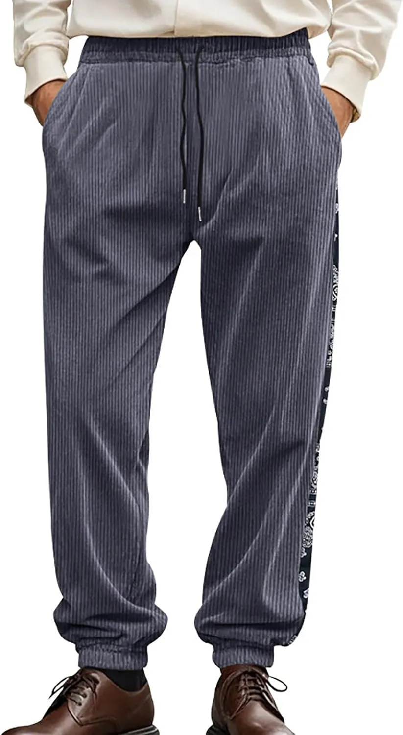 Mens Winter Fleece Sherpa Sweatpants Drawstring Thermal Athletic Pants Fashion Casual Trousers with Pockets