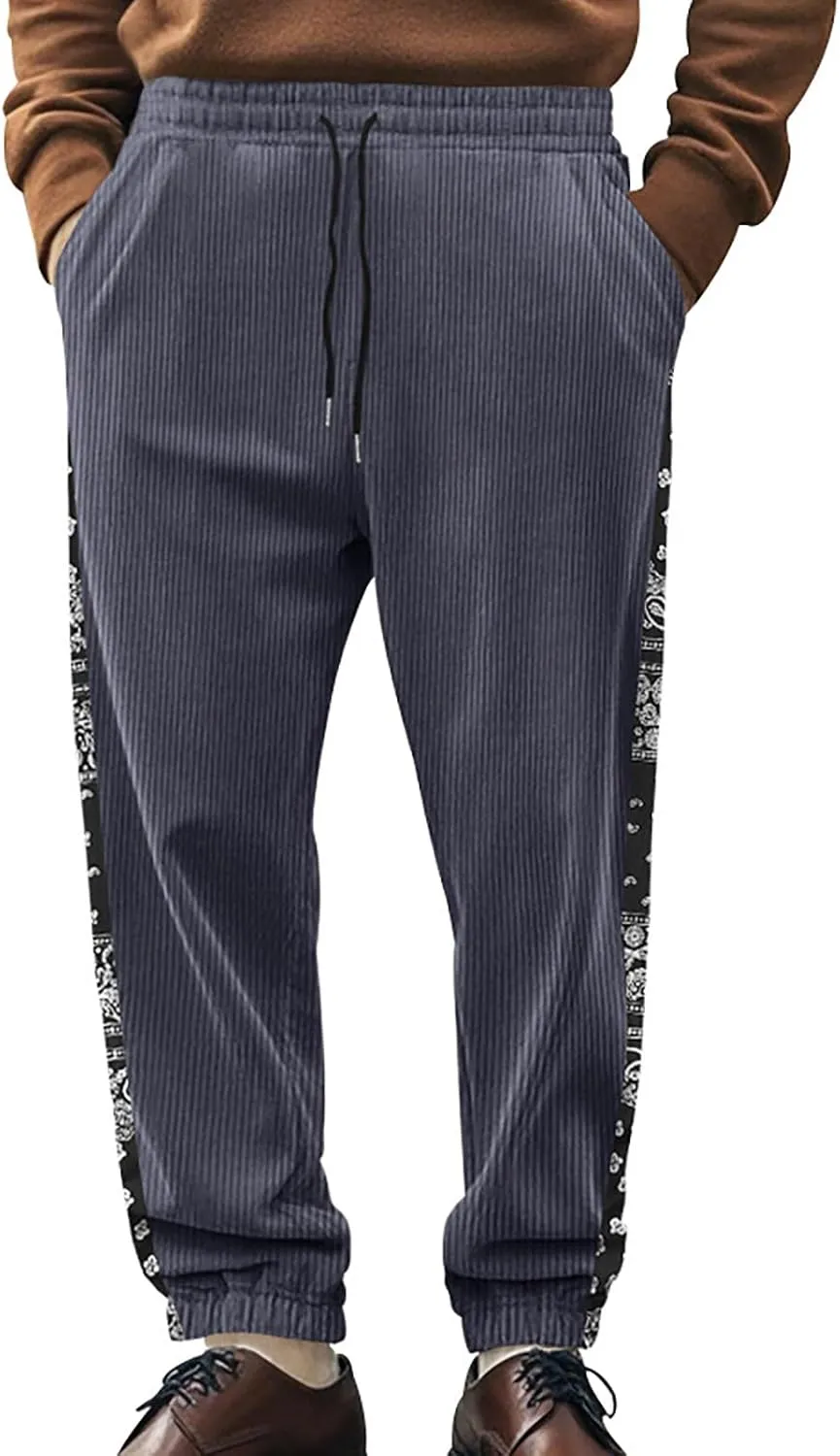 Mens Winter Fleece Sherpa Sweatpants Drawstring Thermal Athletic Pants Fashion Casual Trousers with Pockets