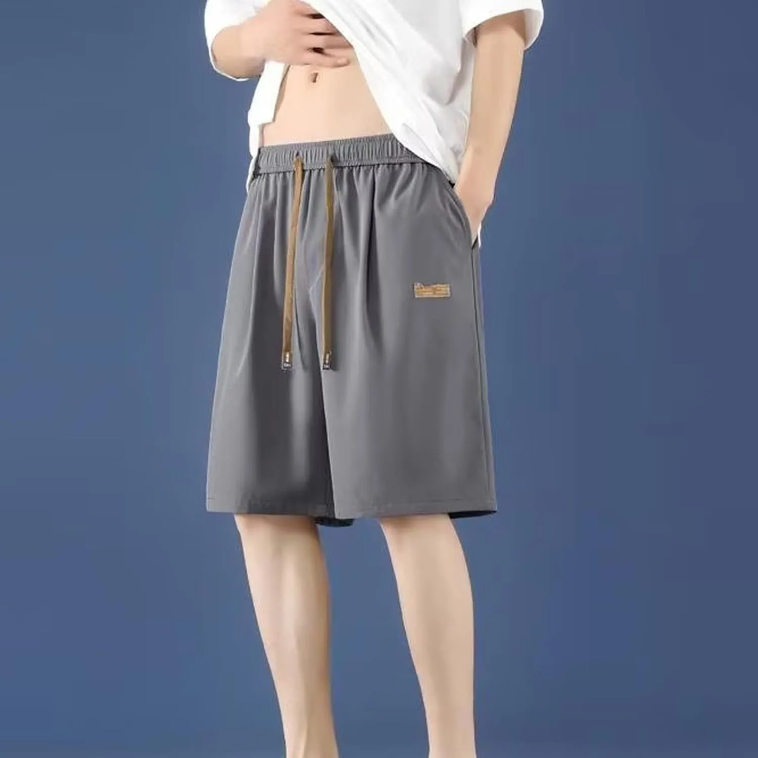 Men's Workout Shorts 5 Inch Quick Dry Running Gear Ice Silk Lightweight Training Athletic Short Pants with Pockets 2025