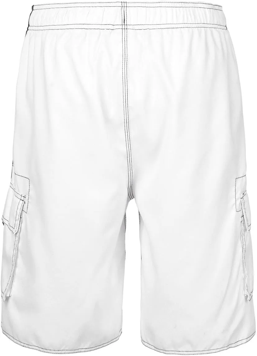 Nonwe Men's Beachwear Board Shorts Quick Dry with Mesh Lining Swim Trunks