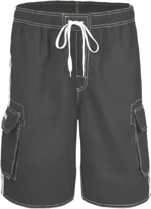 Nonwe Men's Beachwear Board Shorts Quick Dry with Mesh Lining Swim Trunks