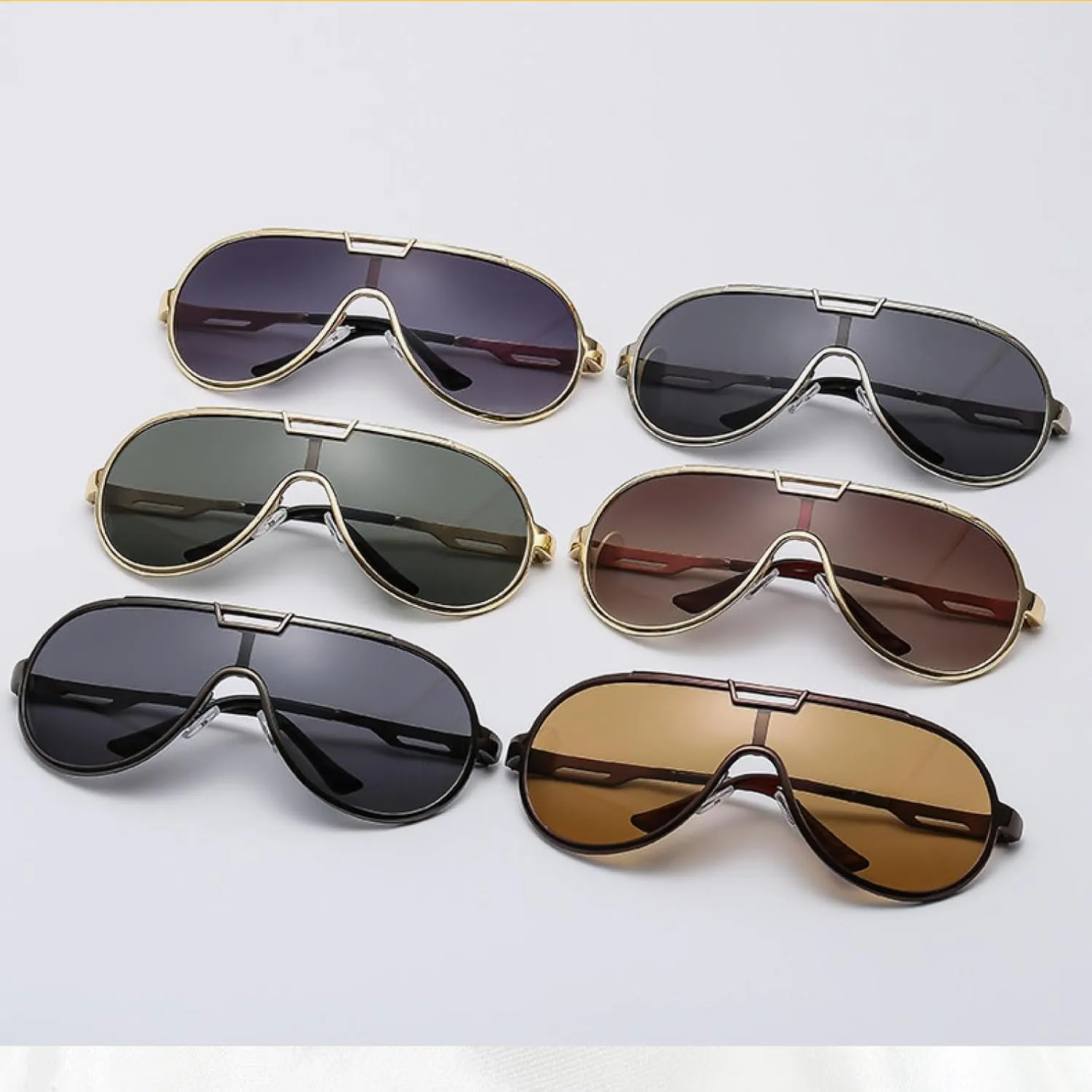 One Piece Sunglasses for Women Men Trend Luxury Outdoor Sports Sun Glasses Uv400