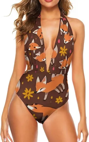 One Piece Swimsuit for All Women, V-Neckline Swimdress Monokini Beachwear
