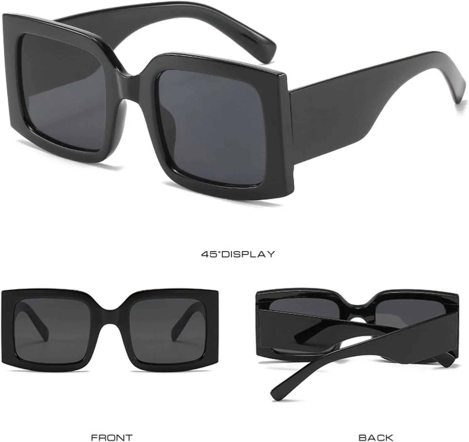Oversized Vintage Female Women Fashion Big Frame Sun Glasses Men Uv400