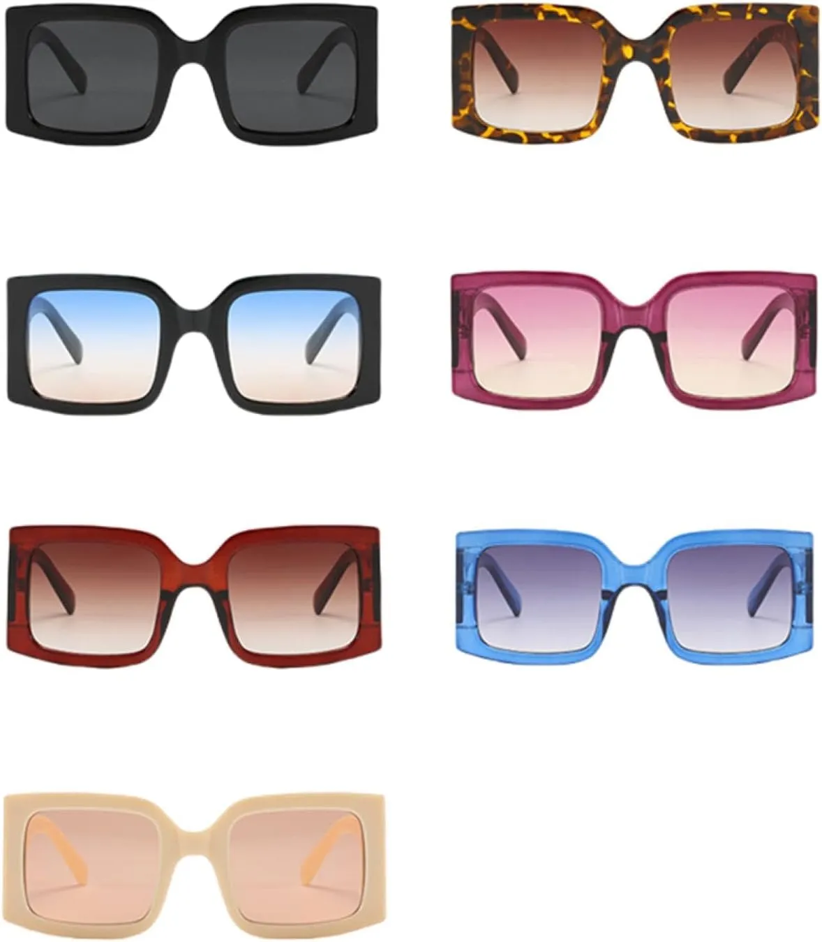 Oversized Vintage Female Women Fashion Big Frame Sun Glasses Men Uv400