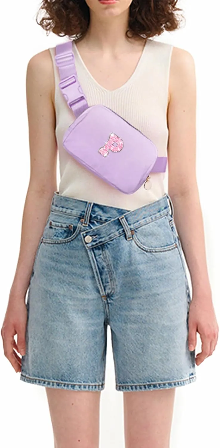 Party Favors Bags for Kids 8-12 4-8,Party Gift Bags for Girls Teens,Party Accessories,Belt Bag Waist Packs Fanny Pack Crossbody Bags for Women Girls | Lavender,Initial P