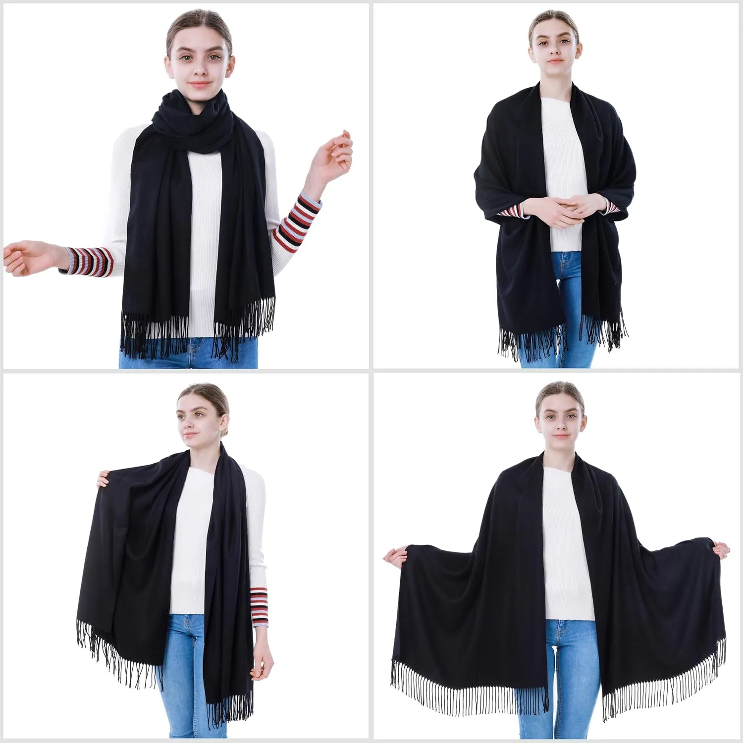Pashmina Scarf and Shawl - Soft Women Pashminas Wrap for Wedding Evening Party (20 Colors)