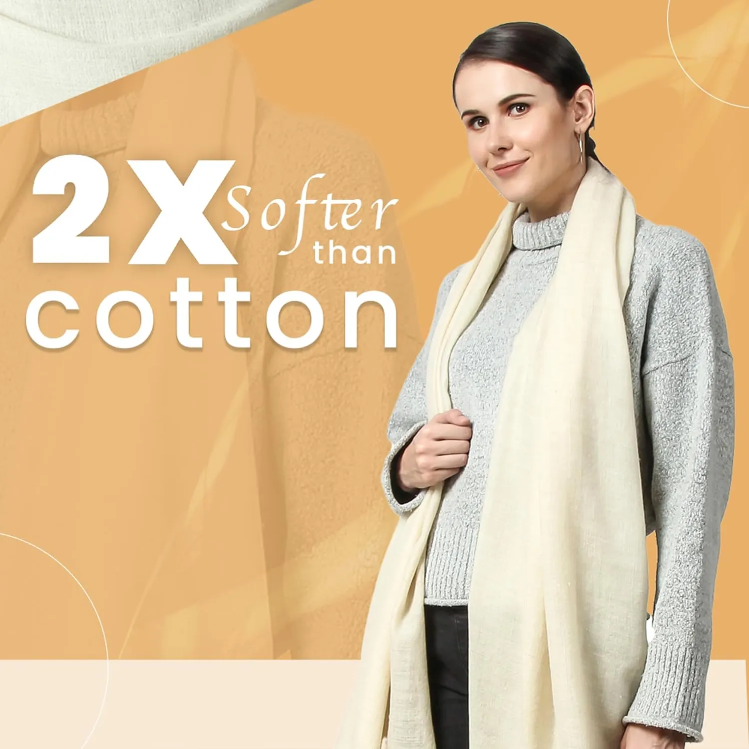 PASHWRAP 100% Himalayan Cashmere Wrap | Lightweight Cashmere Scarf | Ultra Thin Kashmiri Pashmina Shawl | Ideal For Travel