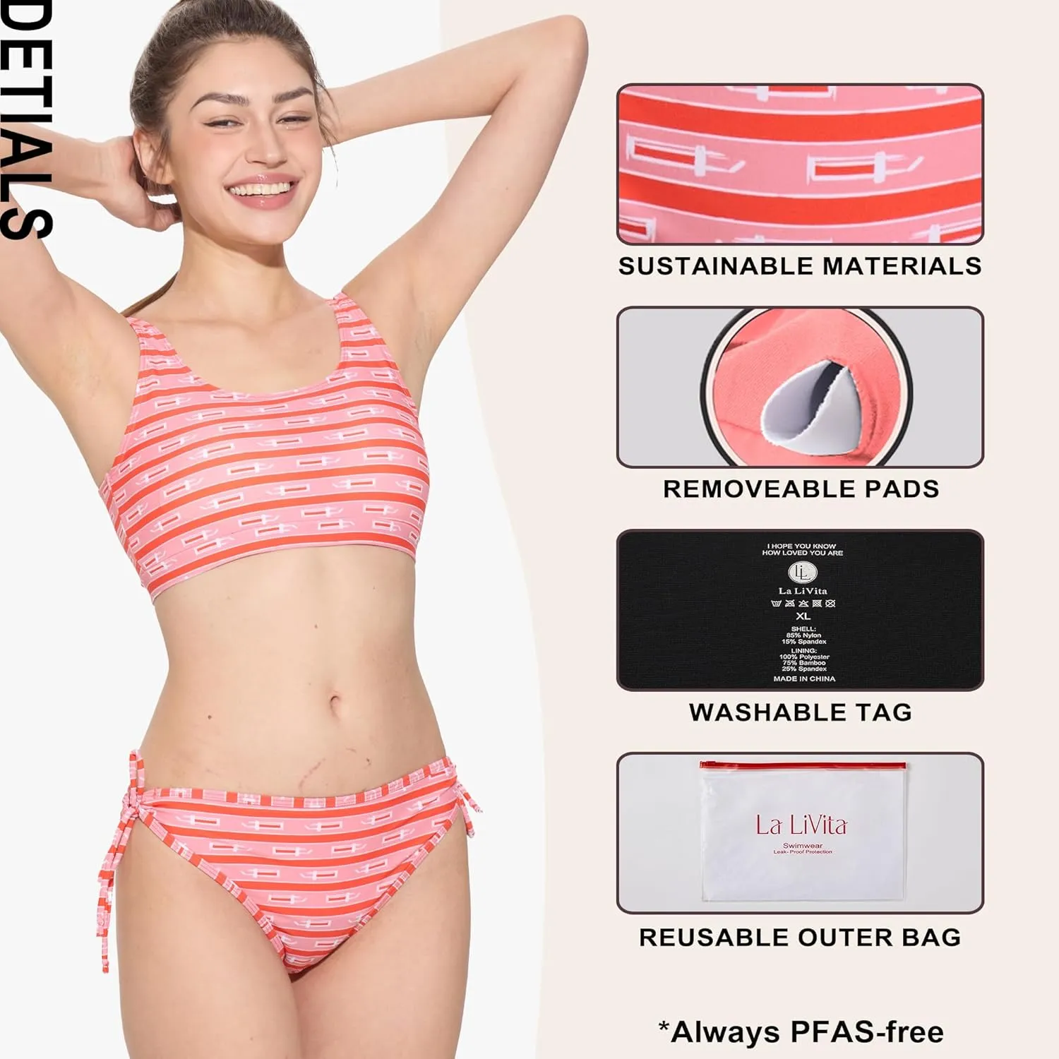 Period Swimwear for Teens One Piece Ultra-Thin Quick-Dry Leakproof Menstrual Swimsuit