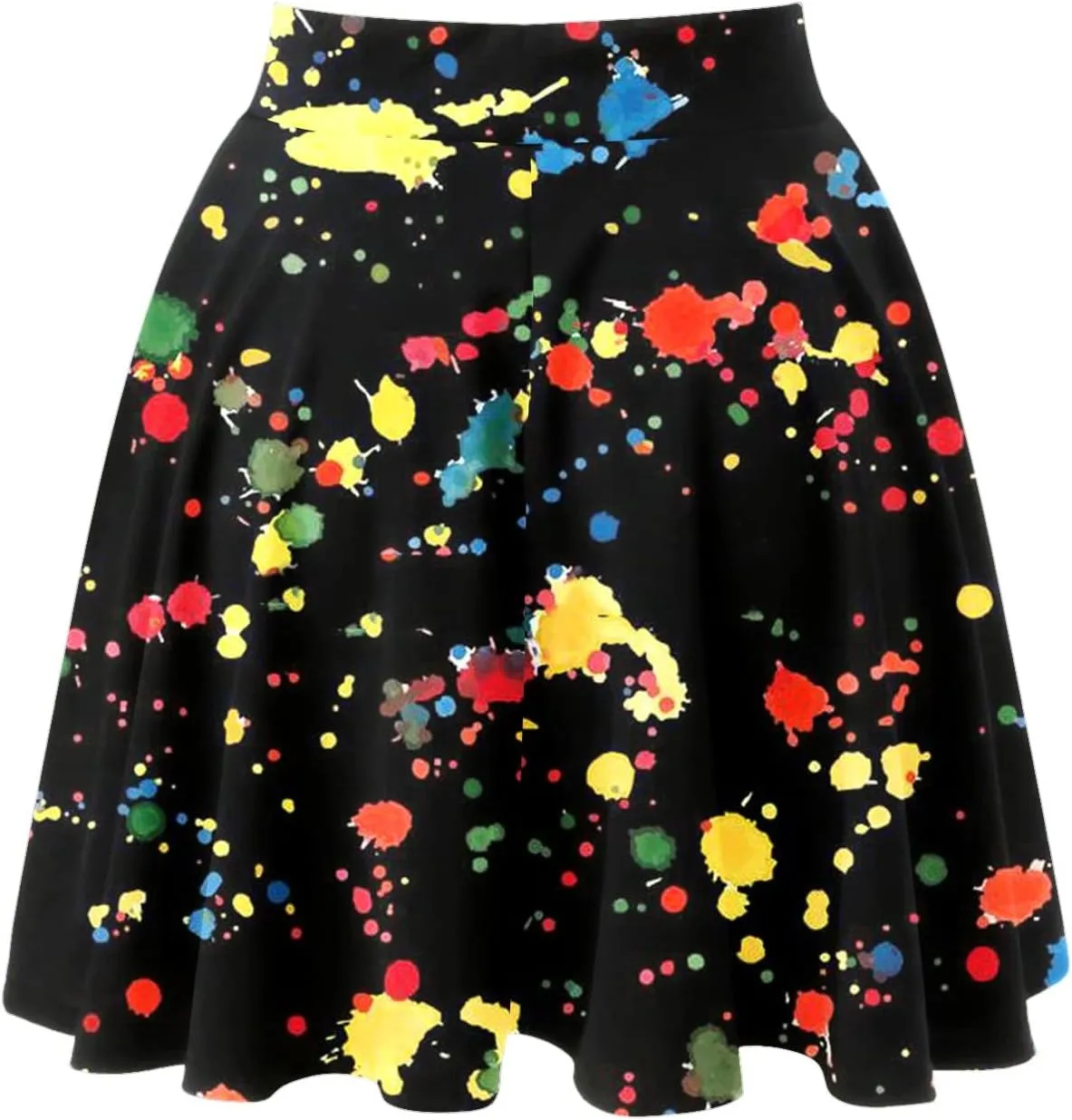 Pleated Skirts Womens Classic Daily Elegant Casual Mini Skirt Elastic High Waist Skirt Floral Print Skirts for