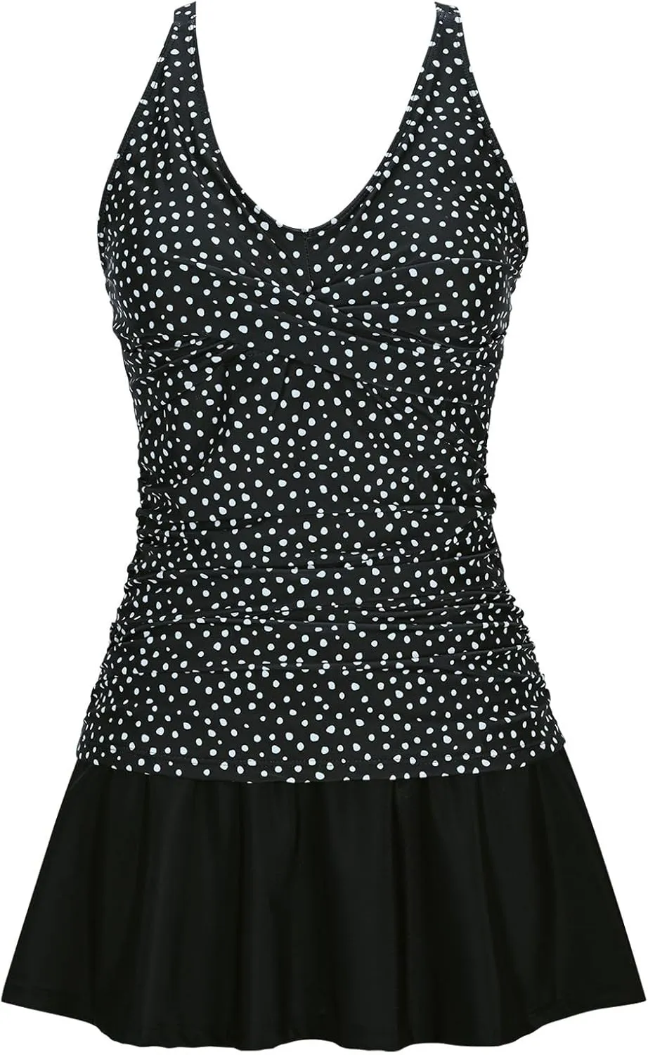 Plus Size Bathing Suits Graphic Swimsuits for Women Tank Tops with Black Bottoms Swimwear Summer Clothes