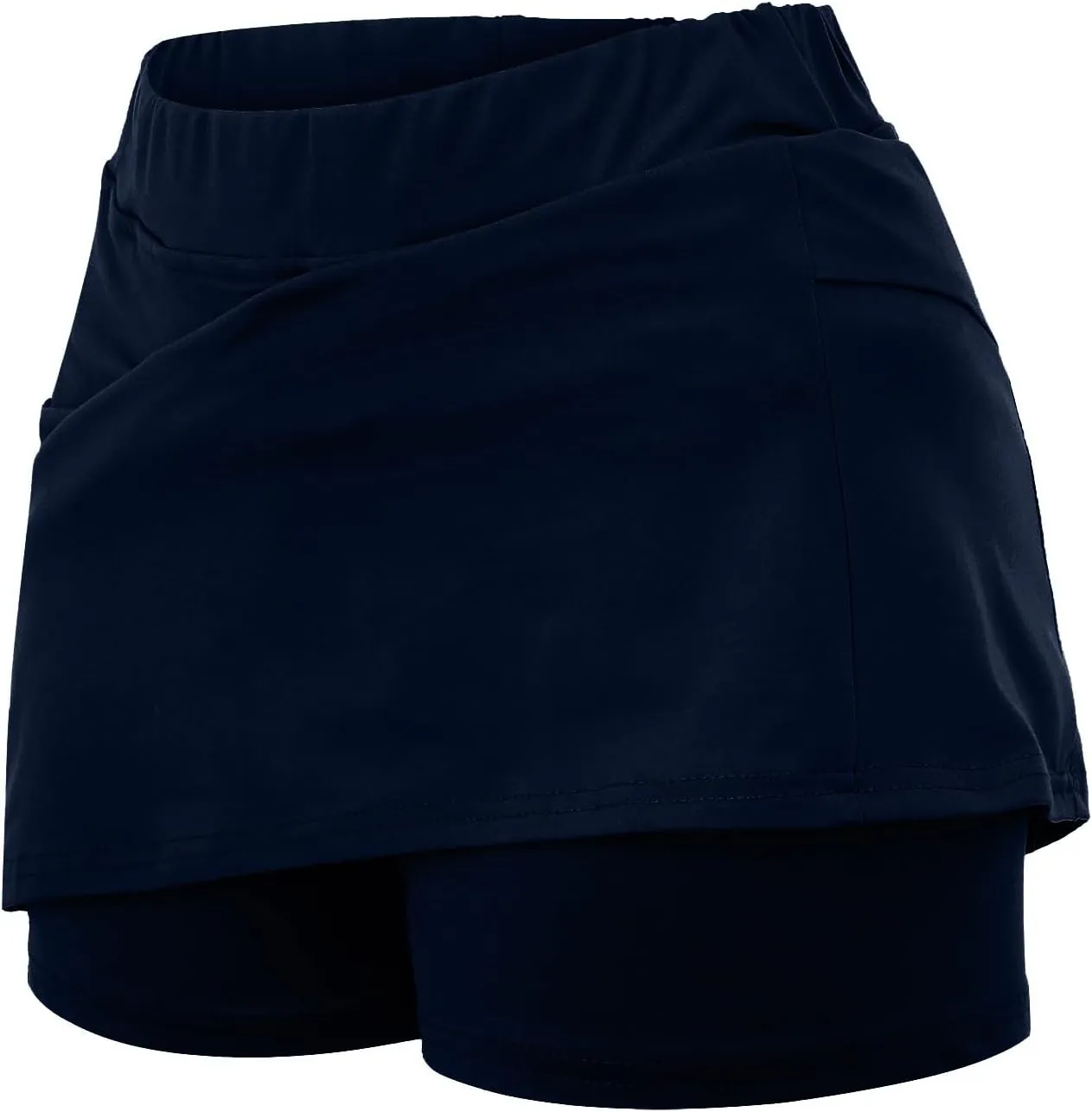 Plus Size Skorts for Women Tummy Control High Waisted Athletic Tennis Golf Skirts with Shorts Pockets Biker Shorts