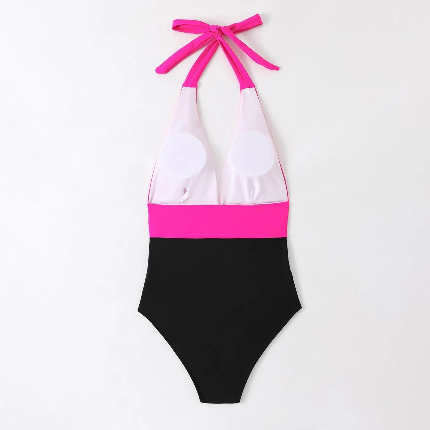 PTOLOCIF Monokini Swimsuits for Women Push up Tummy Control Bathing Suits V Neck Cutout Modest Swim Suits 1 Piece Swimwear